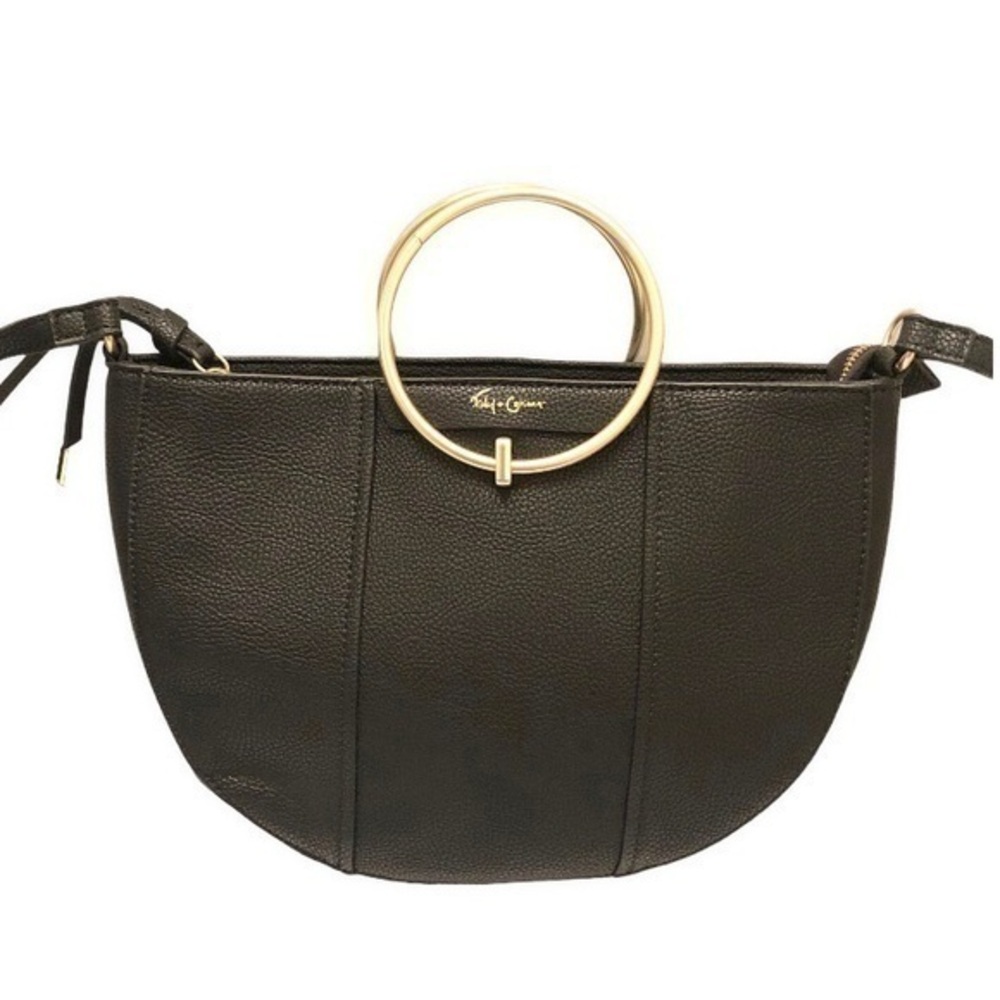 Foley + Corinna black Cresent half moon bag